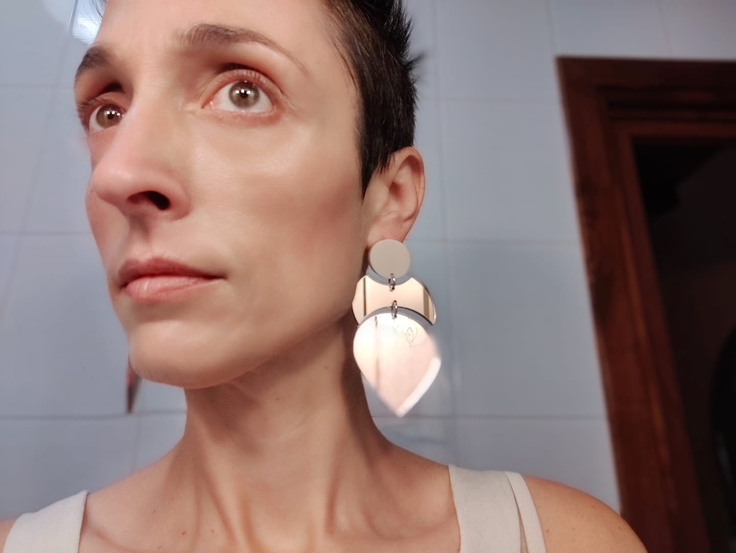 Customer photo review of Plume - Orecchini in Plexiglas Specchiati