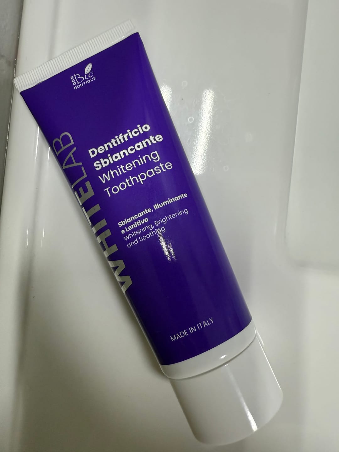 Customer photo review of Dentifricio Sbiancante - White Lab