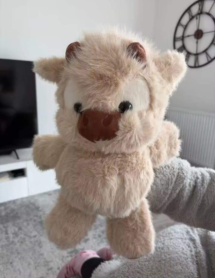 Customer photo review of Salla-Gör Hareketli Peluş - Beyaz İnek