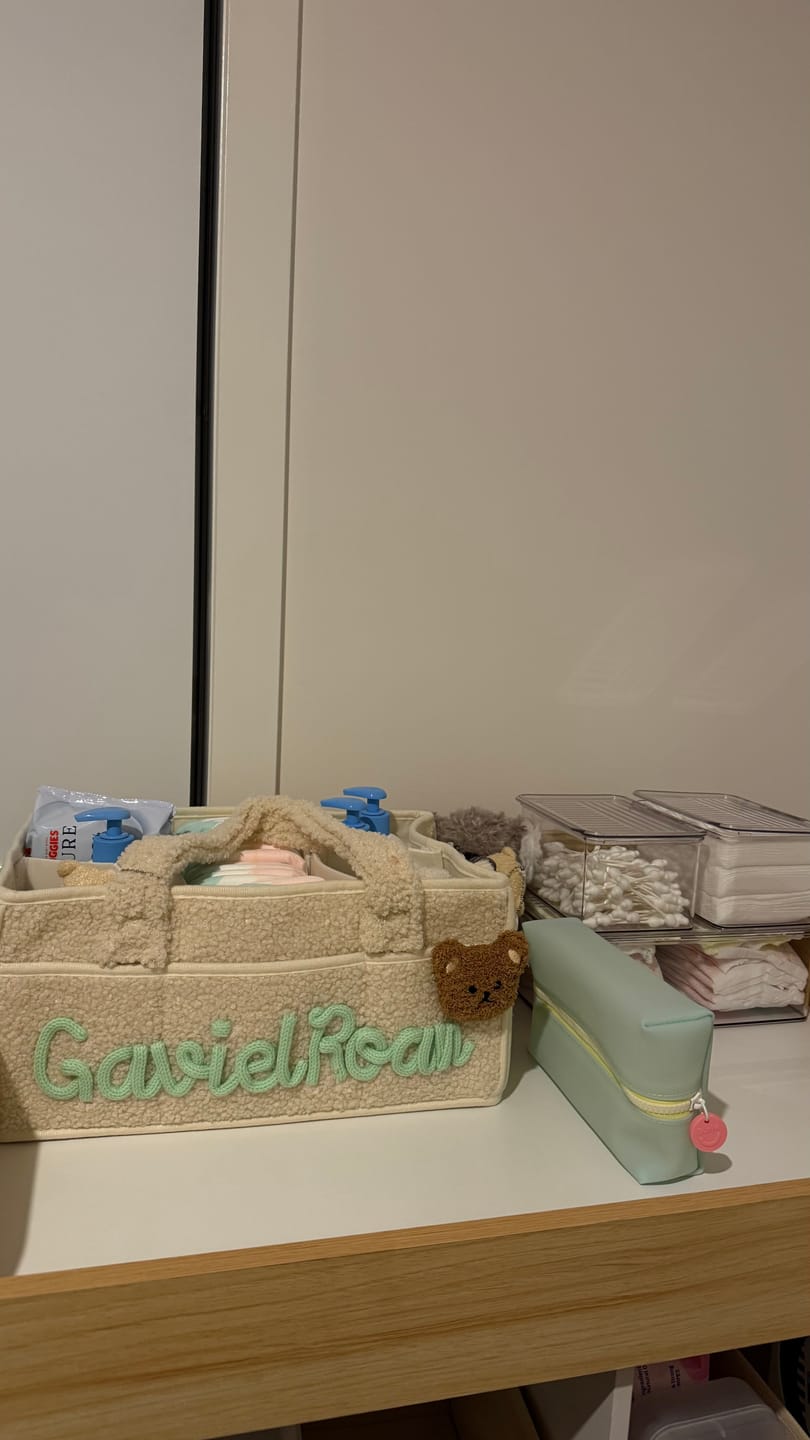 Customer photo review of K&C - Personalized Baby Storage Basket