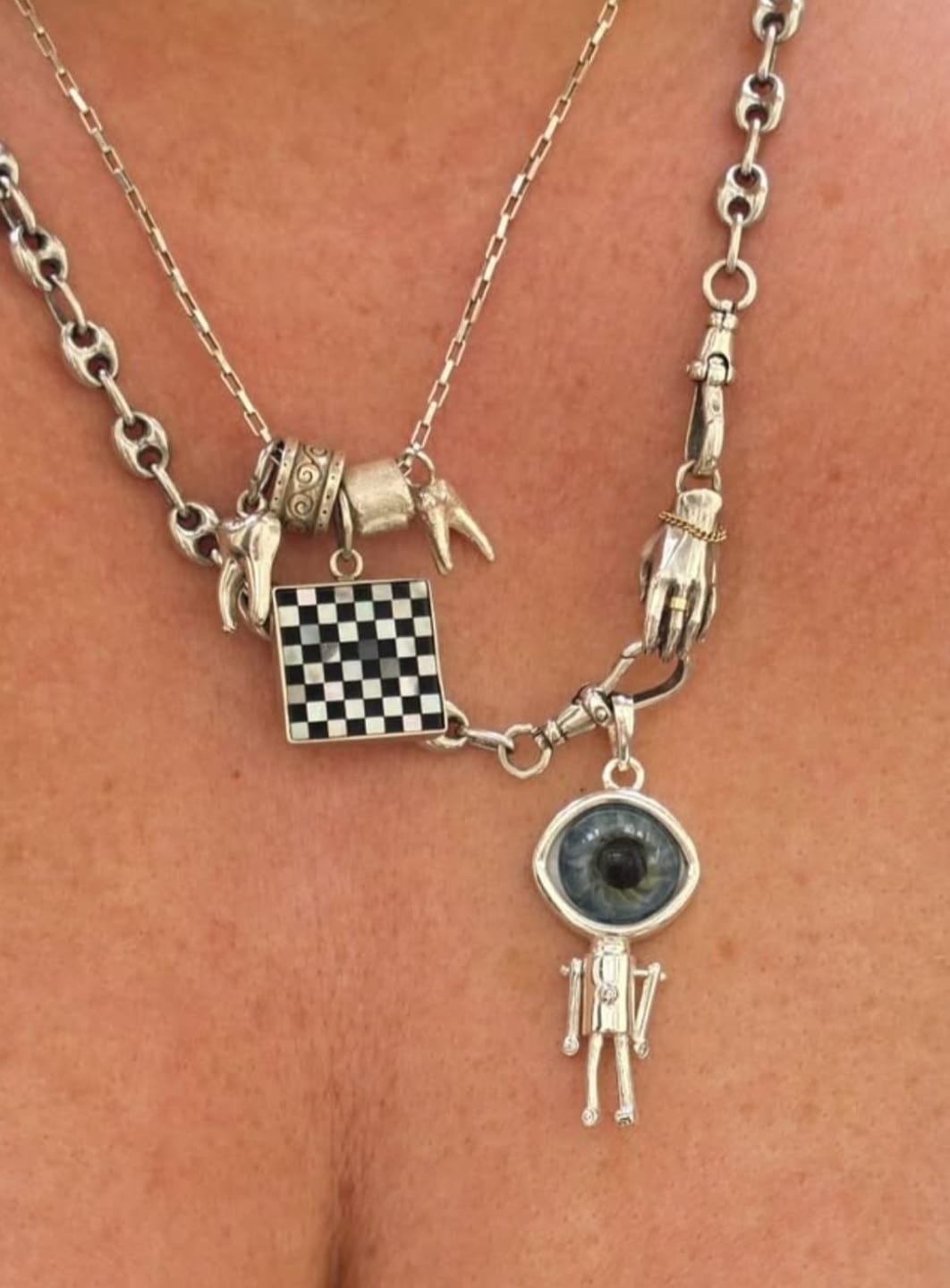 Customer photo review of Eye Friend Pendant