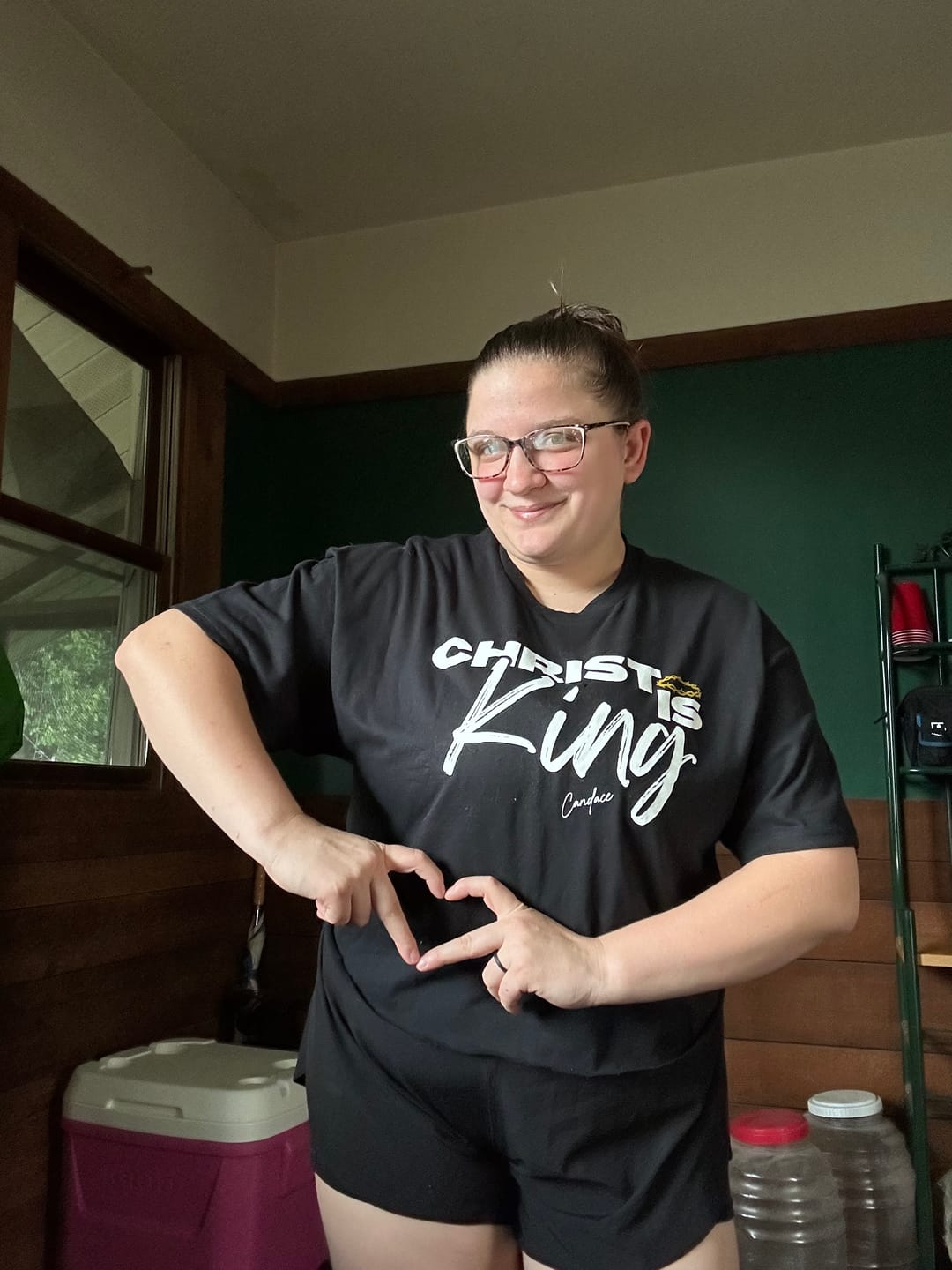 Customer photo review of Christ Is King T-Shirt