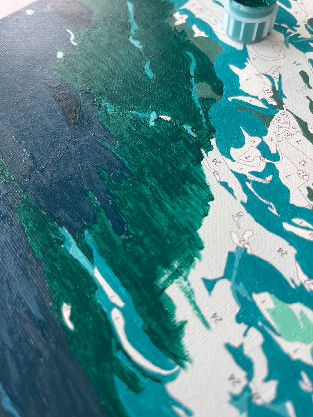 Customer photo review of Transparent waters | Paint by Number