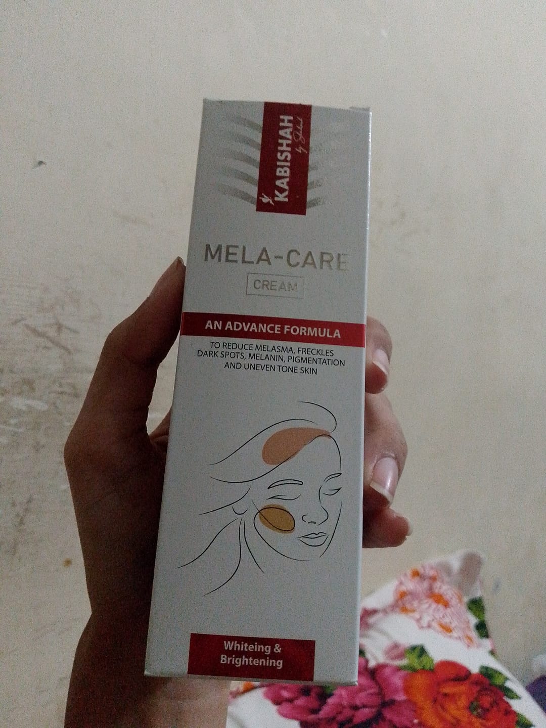 Customer photo review of Mela Care Advanced Brightening Cream