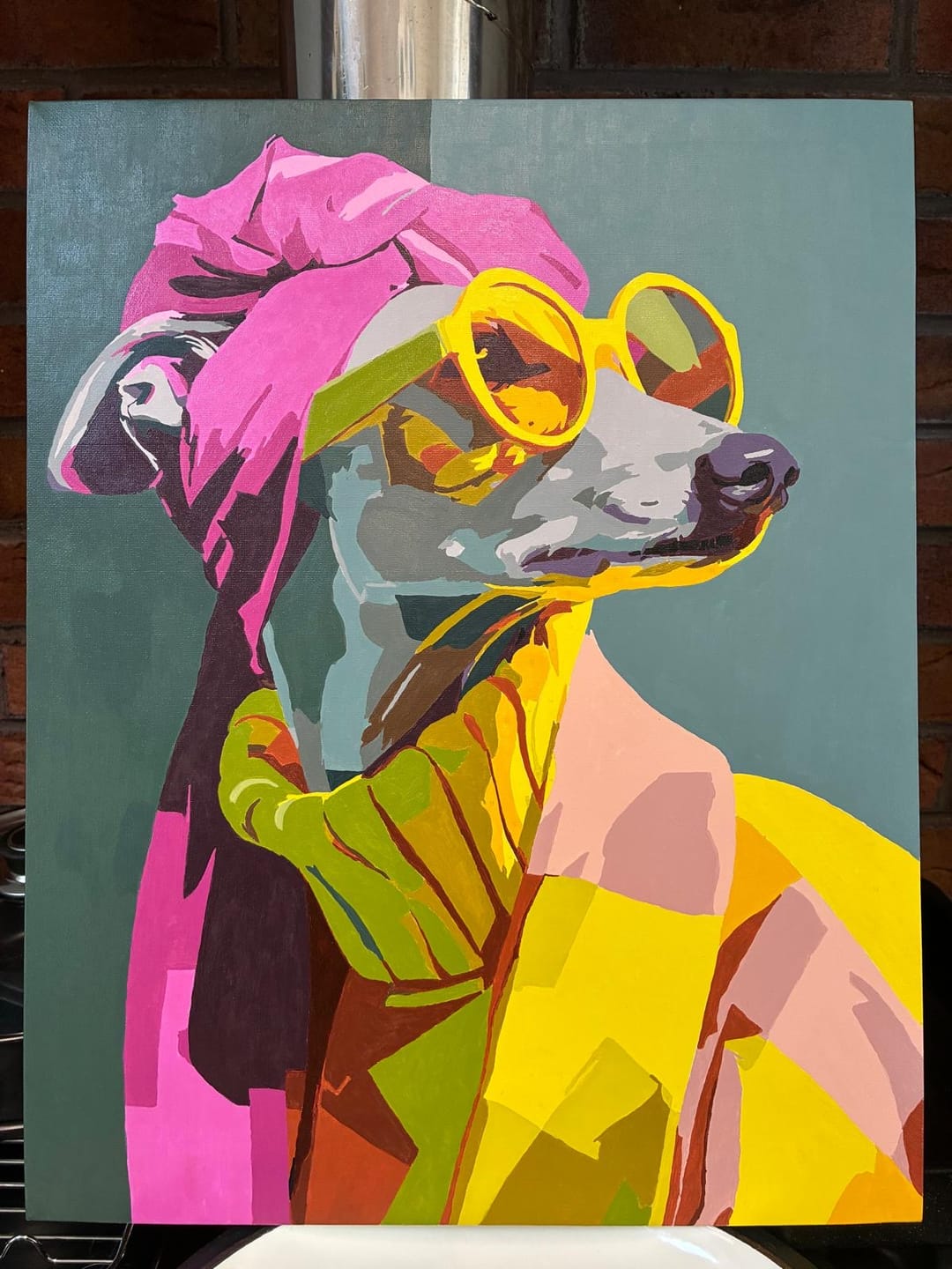 Customer photo review of Elegant Greyhound | Paint by Number