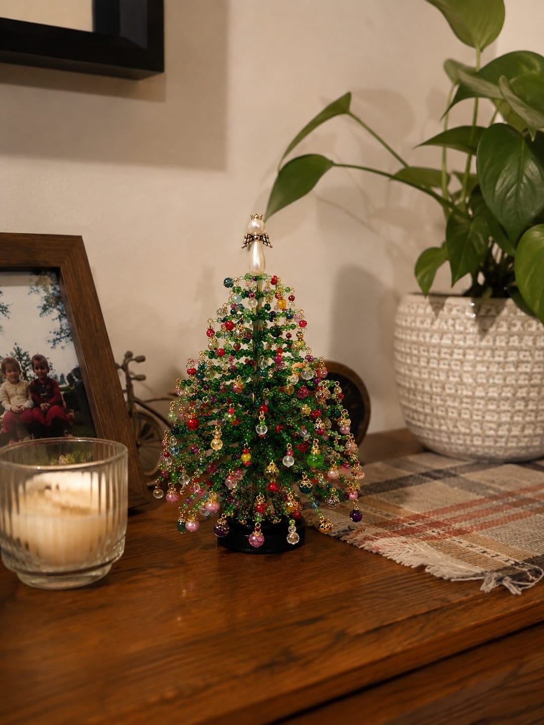 Customer photo review of DIY Beaded Christmas Tree Kit