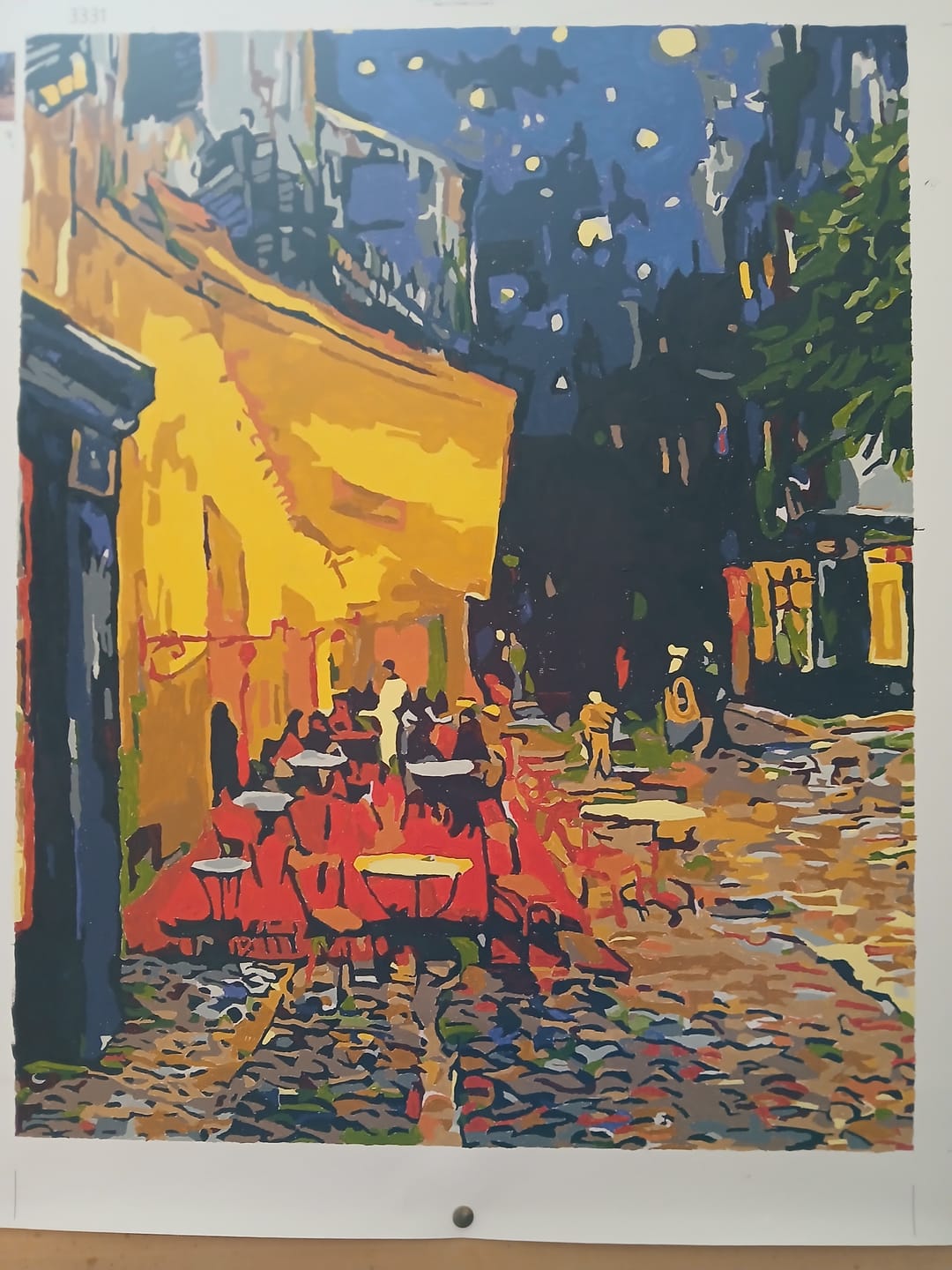 Customer photo review of Cafe Terrace at night - Vincent Van Gogh | Painting by Numbers