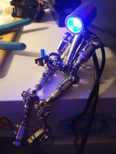 Customer photo review of Terminator M 3D Metal Puzzle – Premium Poseable Robot with LED Light