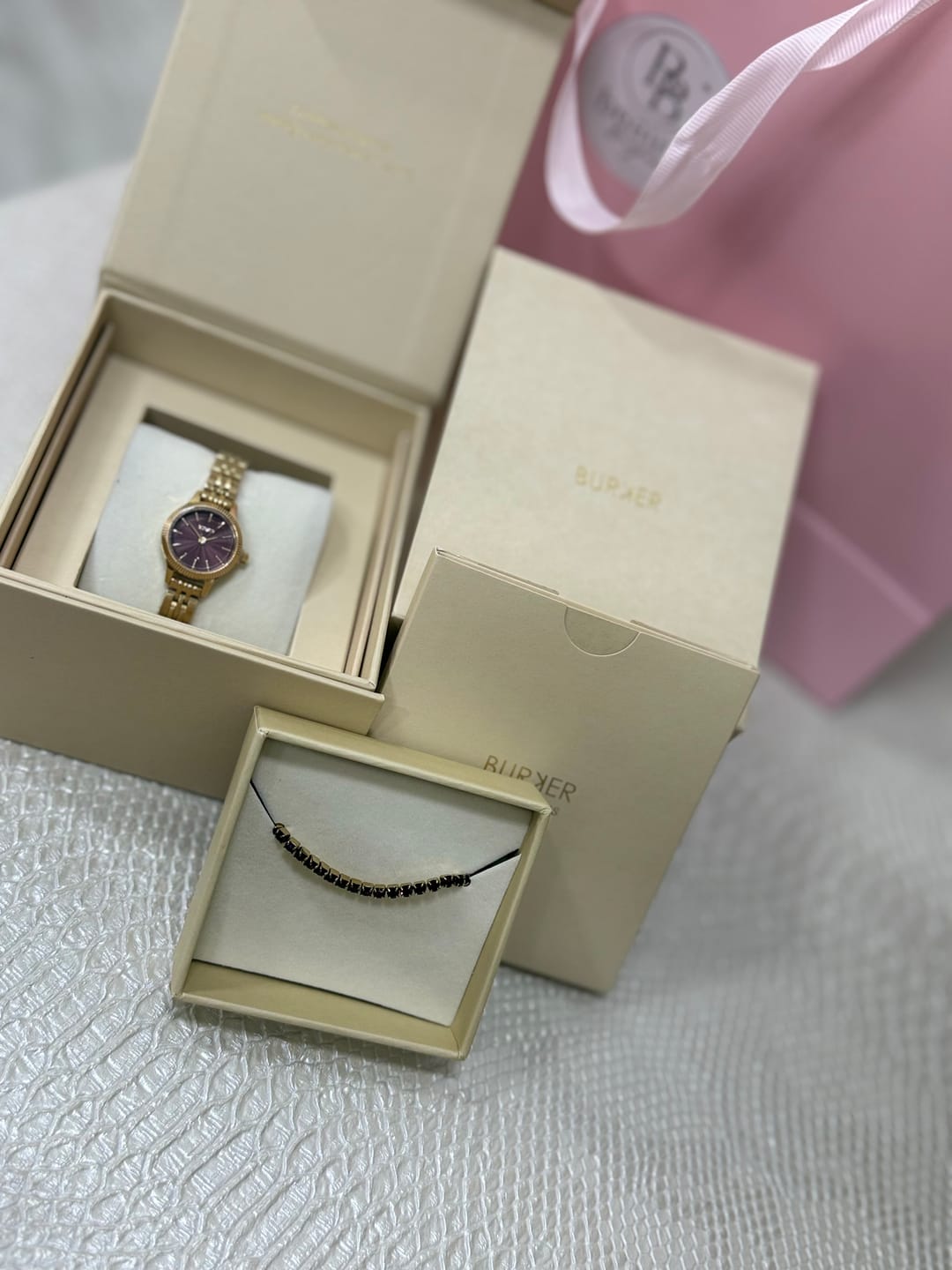 Customer photo review of Sophie Gold Burgundy