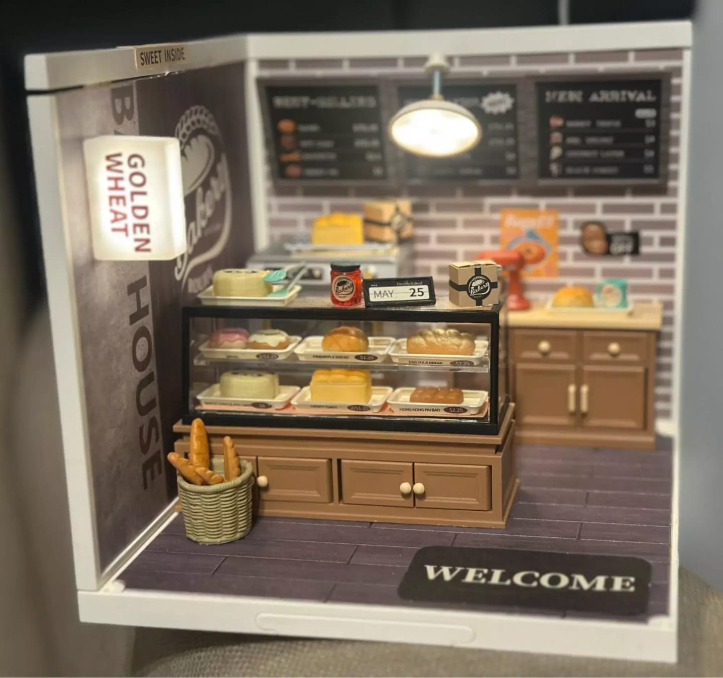 Customer photo review of DIY Miniature Bakery Kit – Rolife Golden Wheat Bakery DW005