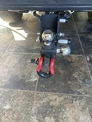 Customer photo review of TYT Adjustable Tri-Ball Hitch for 2″ Receiver – Up to 10,000 lbs GTW