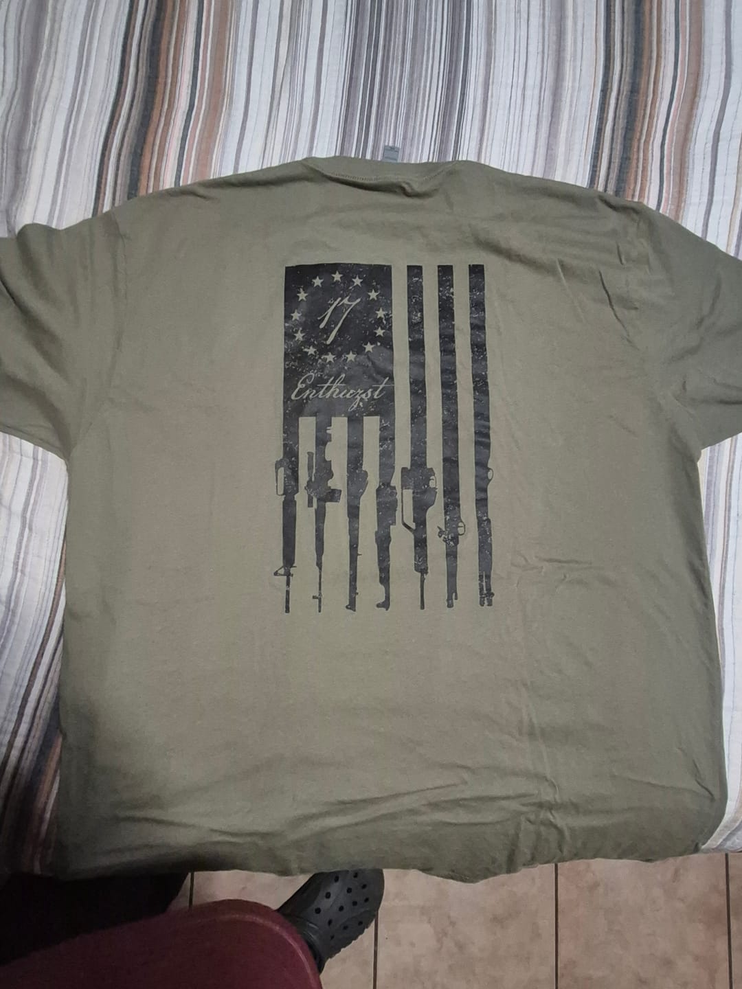 Customer photo review of GUNS OF UNITY TEE