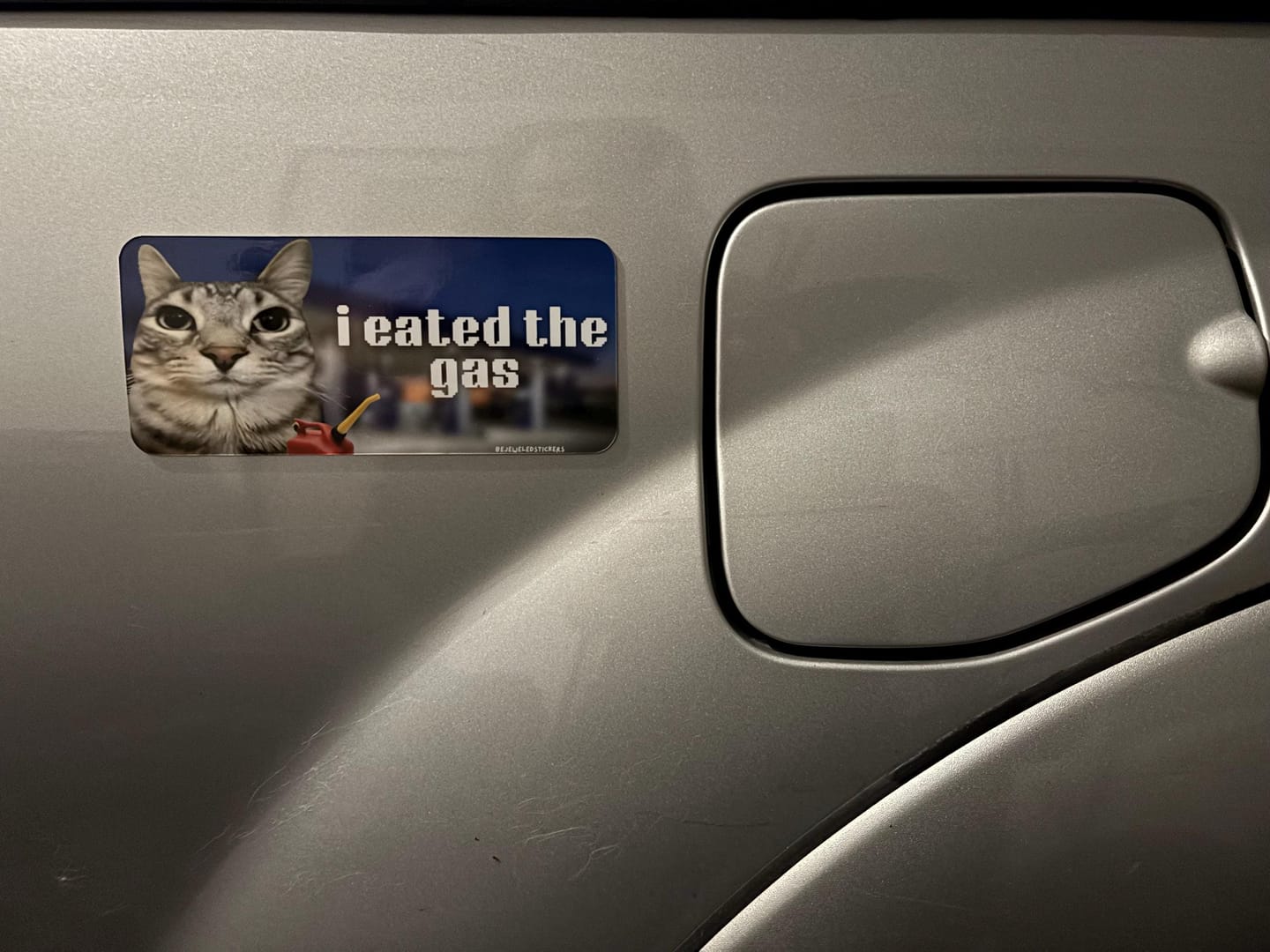 Customer photo review of i eated the gas / customizable text