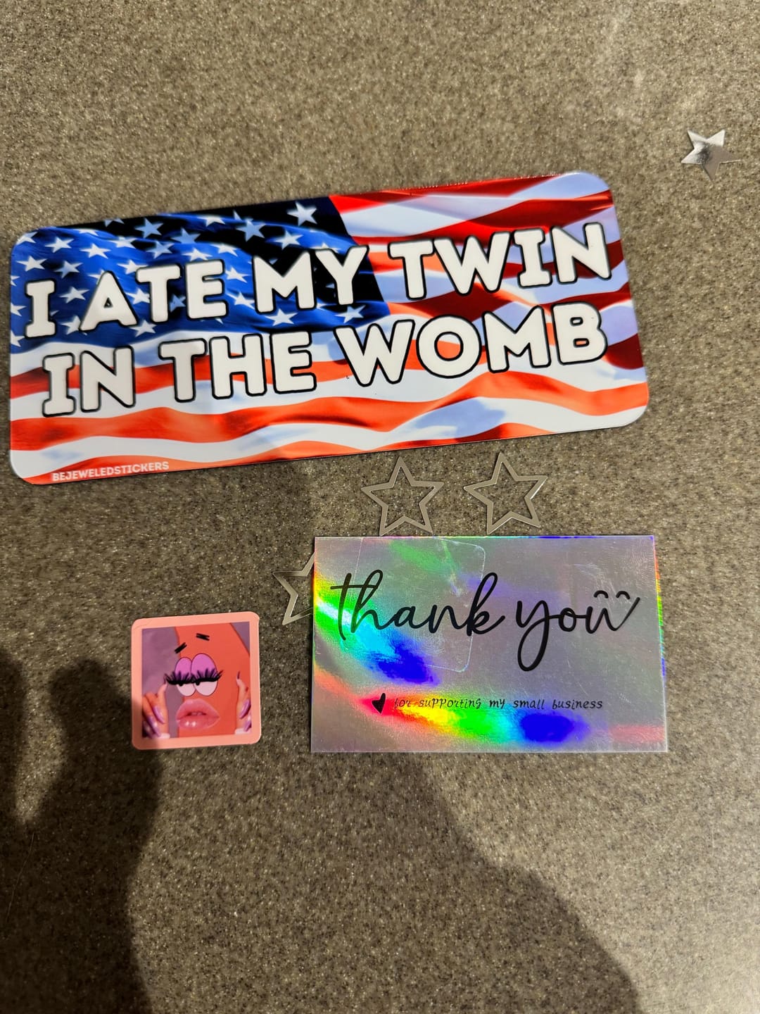 Customer photo review of I ate my twin in the womb