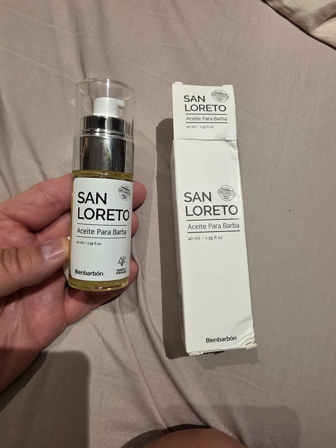 Customer photo review of 3 Aceites + 1 Shampoo Para Barba · Paquete 4 Piezas
