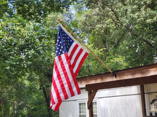 Customer photo review of 3' x 5' American Flag Set