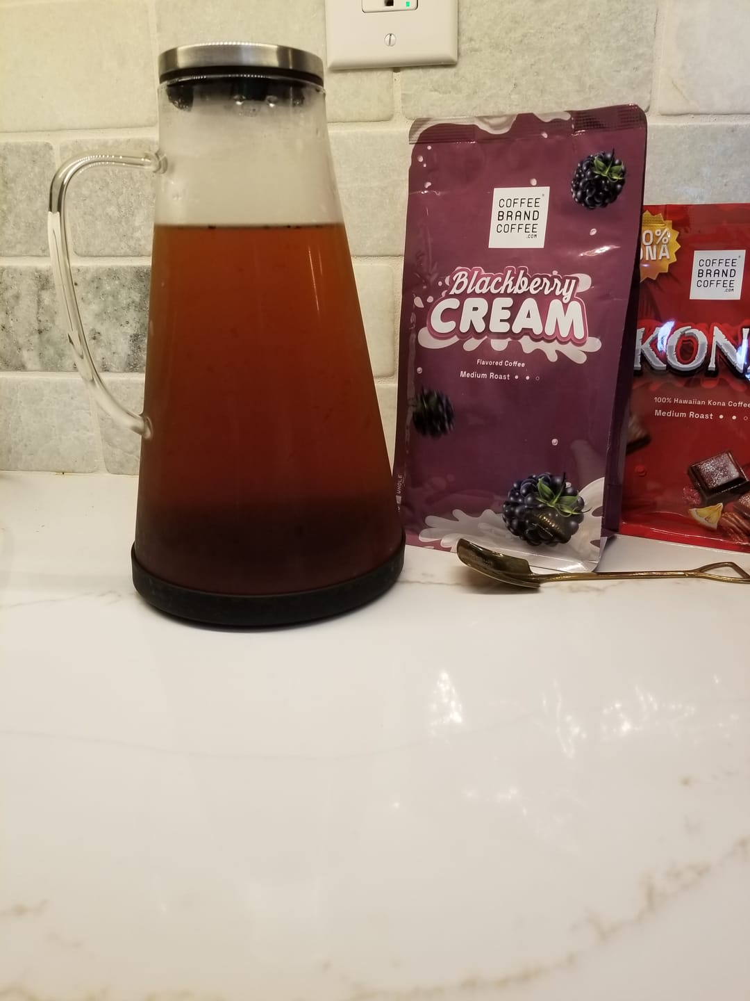 Customer photo review of Blackberry Cream Flavored Coffee