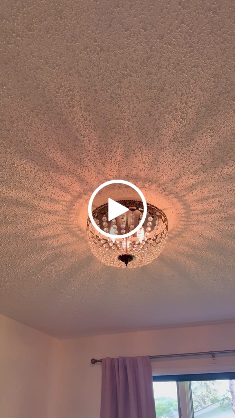 Customer video review of French Country Empire Draped Crystal Cage Semi Flush Mount