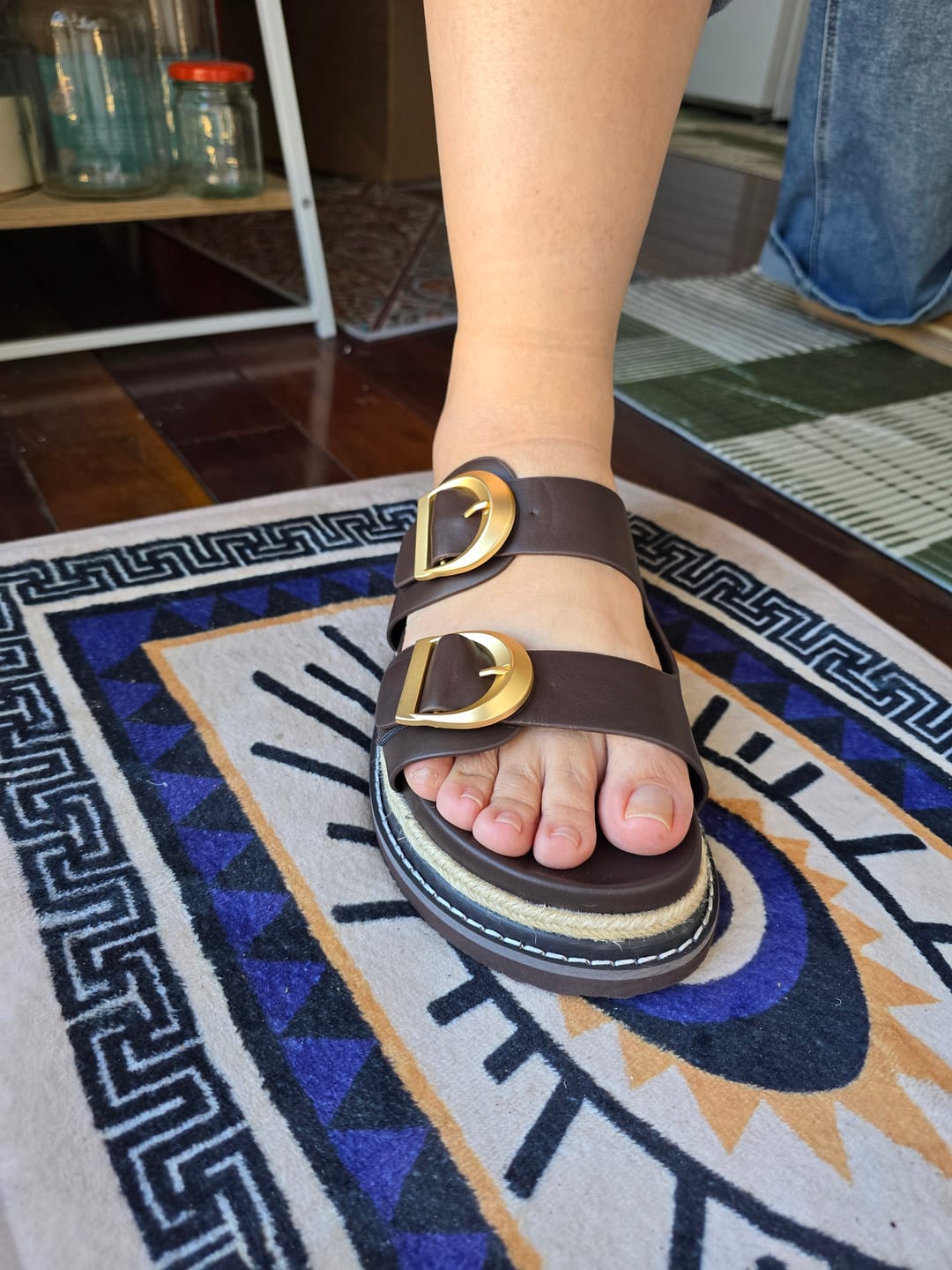 Customer photo review of ANORA Sandals | Chocolate