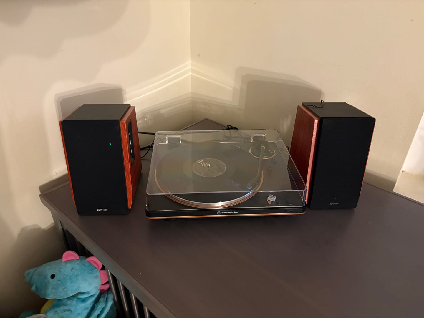 Customer photo review of R1700BTs Active Bluetooth Bookshelf Speakers