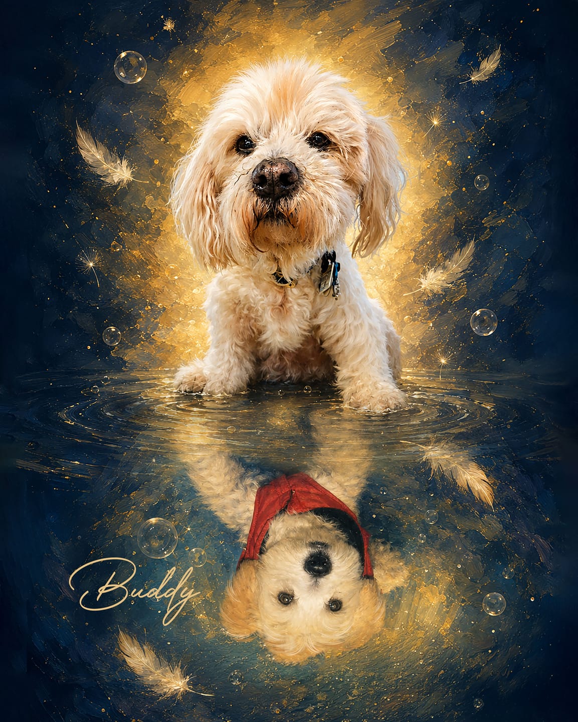 Customer photo review of Custom Pet Portrait Canvas - From First to Forever
