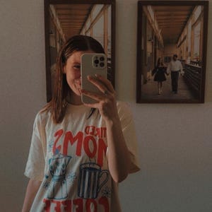 Customer photo review of Tired Moms Coffee Club Shirt, Mom Life T-shirt, Coffee Lover Gift, Caffeinated Mama Tee, Iced Coffee Lover