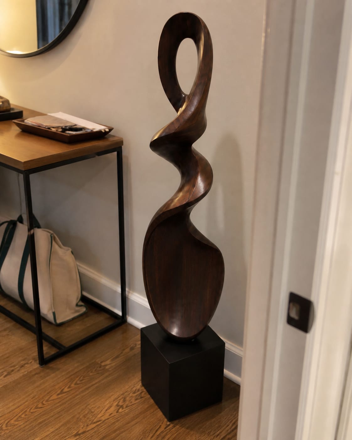 Customer photo review of Large Wood Sculpture | Cairn of Calm