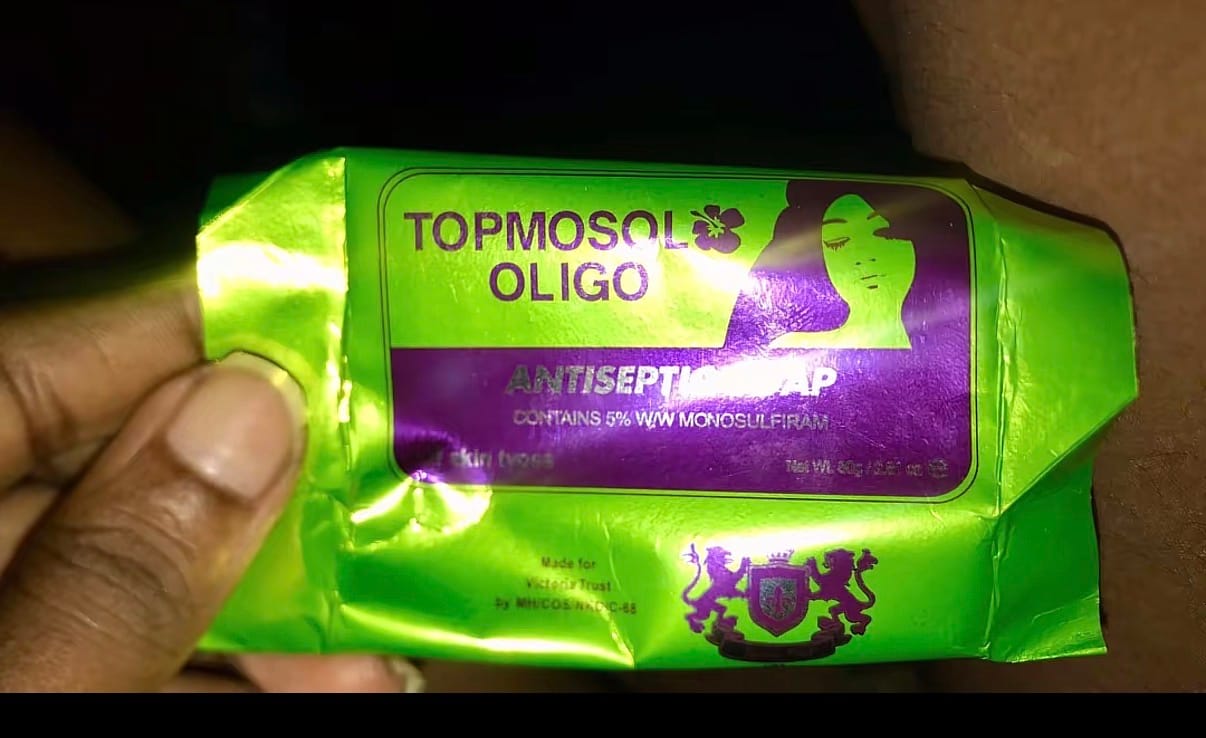 Customer photo review of Topmosol Oligo Antiseptic Soap 80g / 2.81 oz