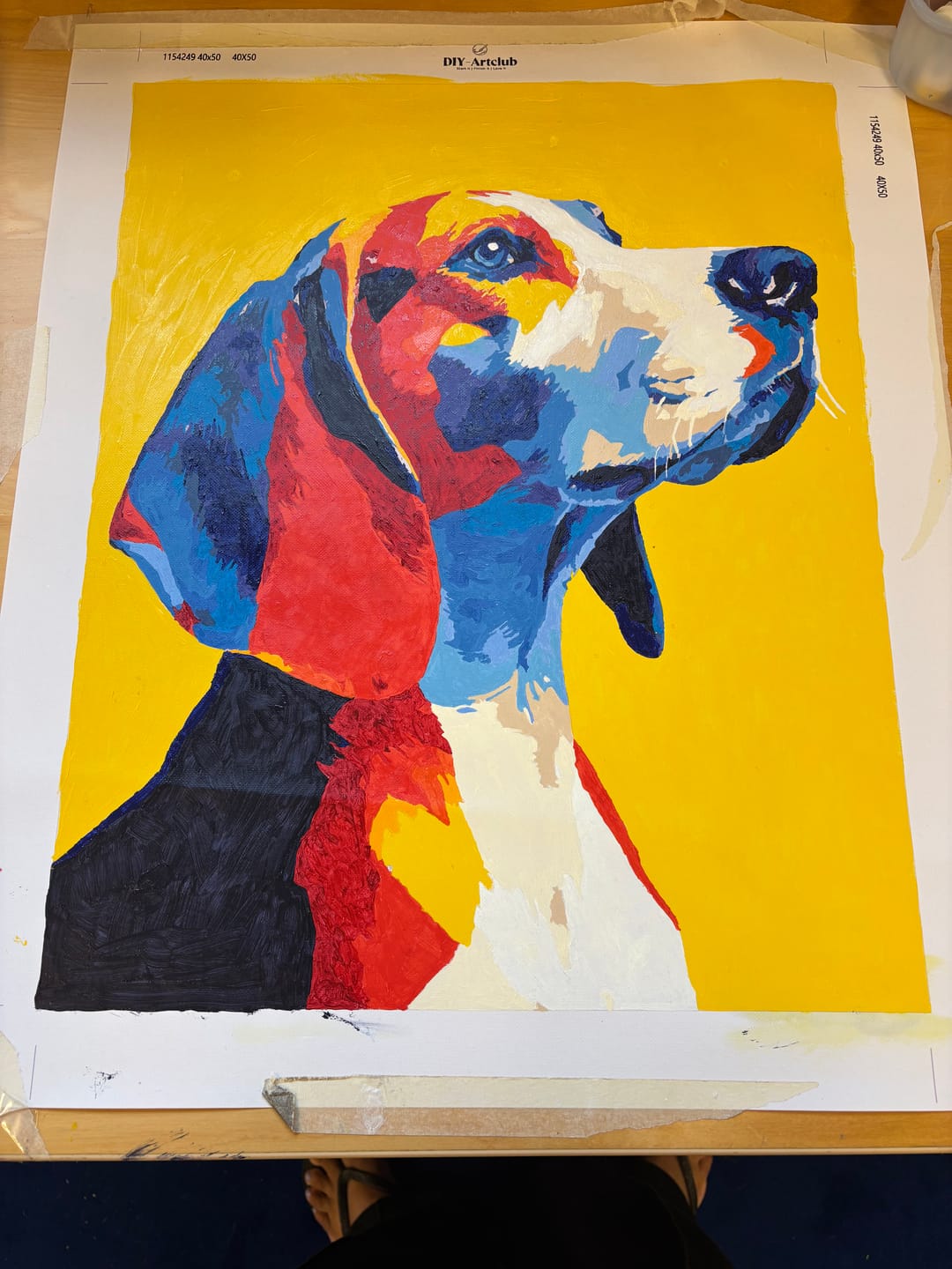 Customer photo review of Colorful Beagle | Paint by Number