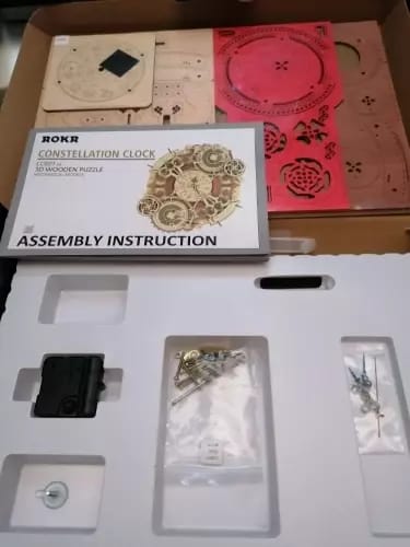 Customer photo review of ROKR Zodiac Wall Clock Mechanical Time Art Engine