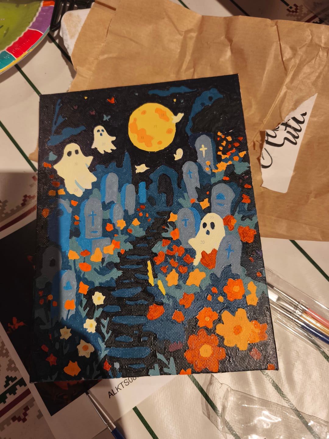 Customer photo review of 6 Mini Paintings - Spooky Halloween Set