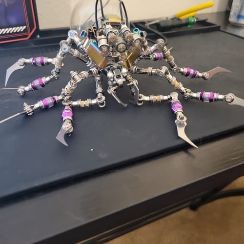 Customer photo review of Plasma Spider Model Kit – Cyberpunk 3D Metal Puzzle