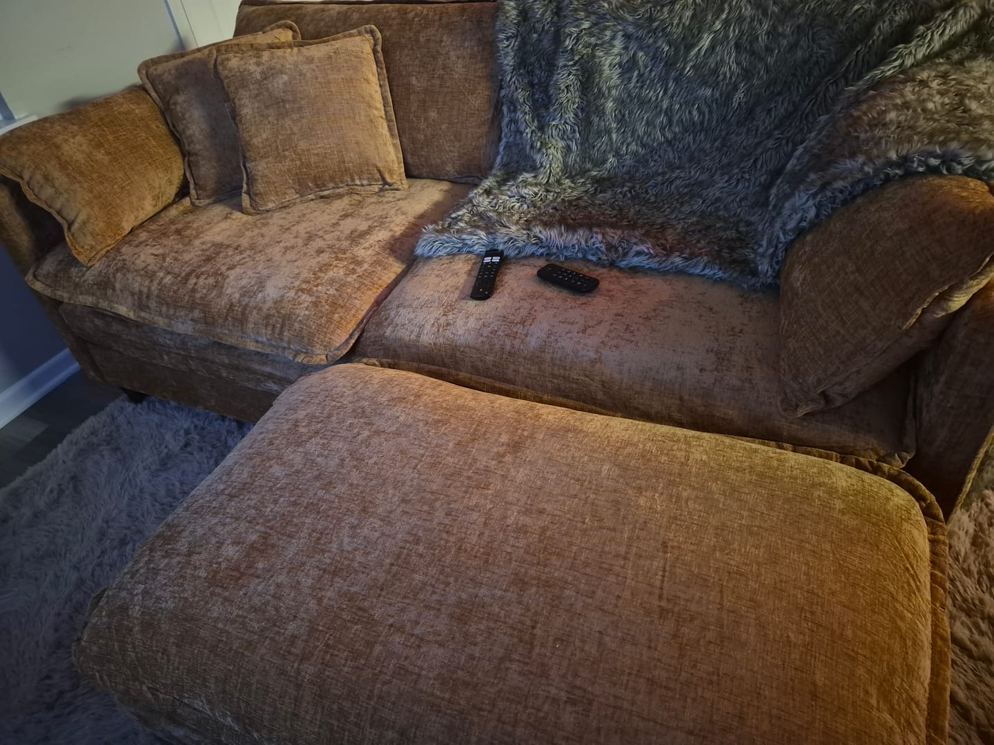 Customer photo review of 149.2 Inch Cloudy Luxury Thickened Cushion Modular Sofa
