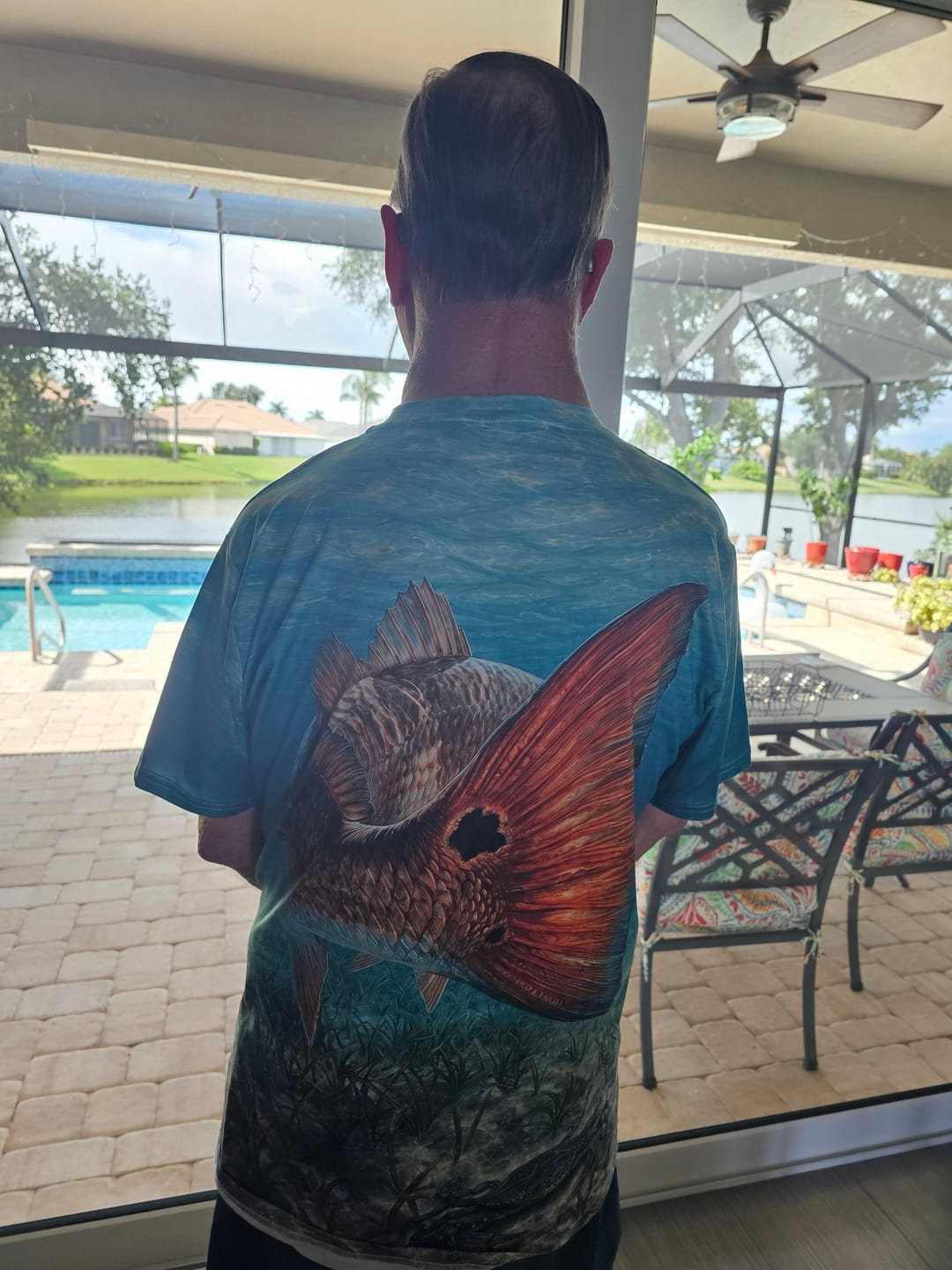 Customer photo review of Pro Fishing Short Sleeve - Redfish Tailing Tide - AOS87
