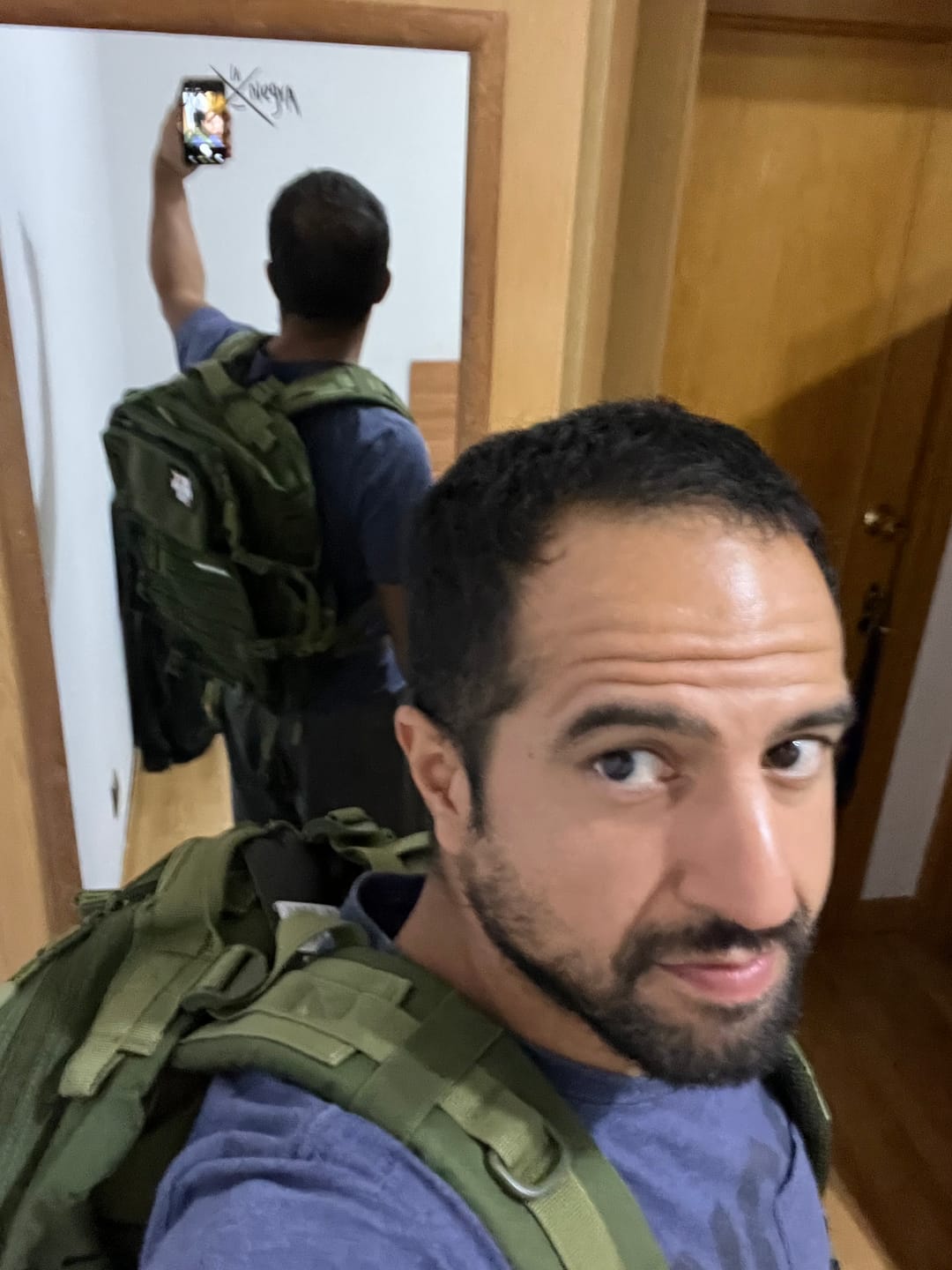 Customer photo review of Mochila Táctica V2 45L Verde