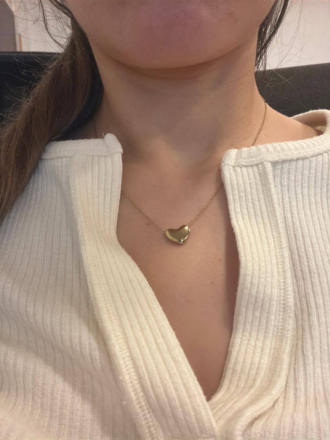 Customer photo review of Bubble Heart Single Necklace