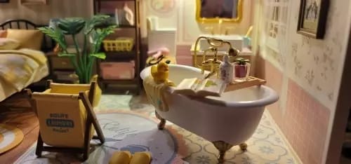 Customer photo review of DIY Dollhouse Bathroom – Rolife Pop Bubble DW014B