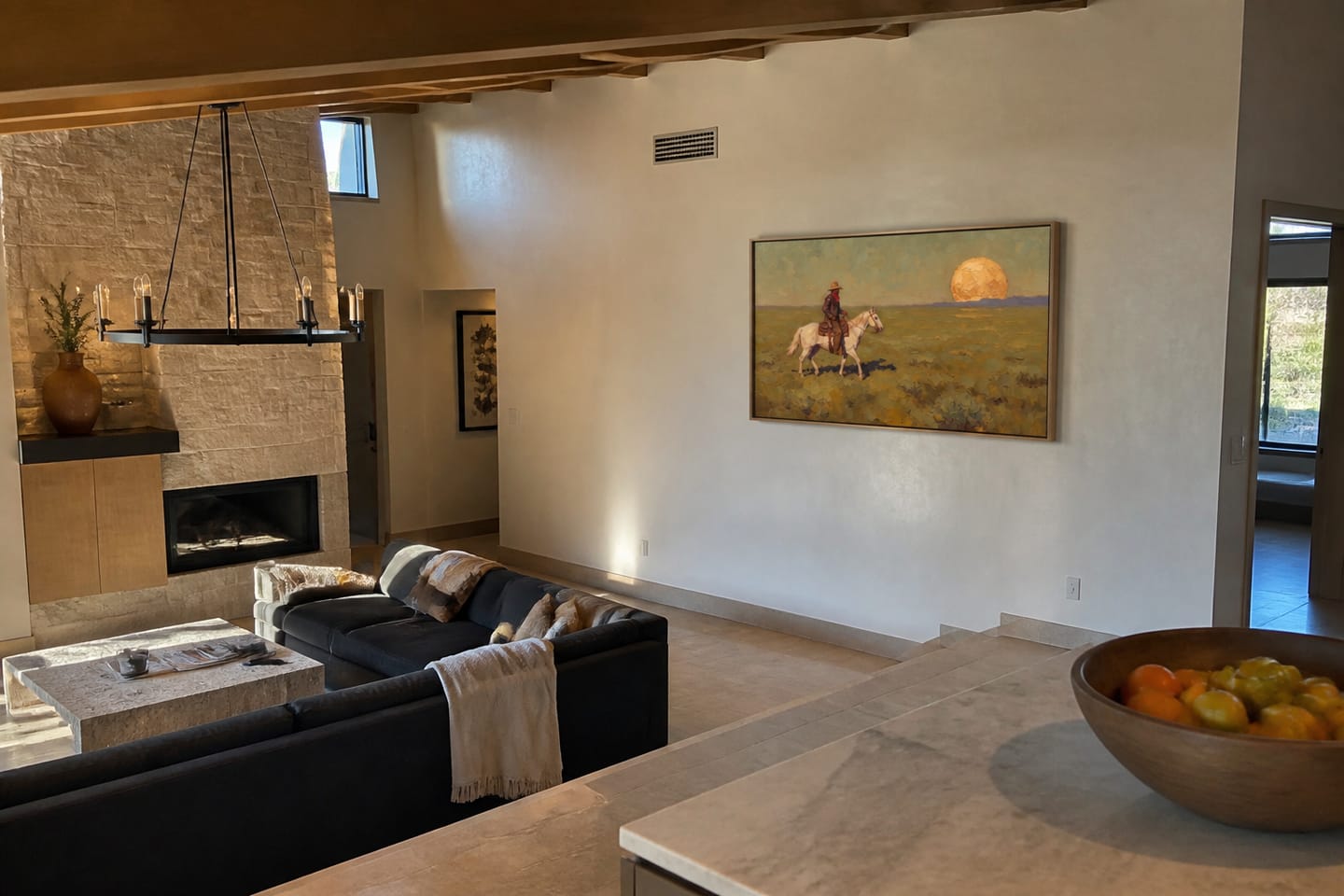 Customer photo review of Western Landscapes Art｜Moonrise on the Open Range