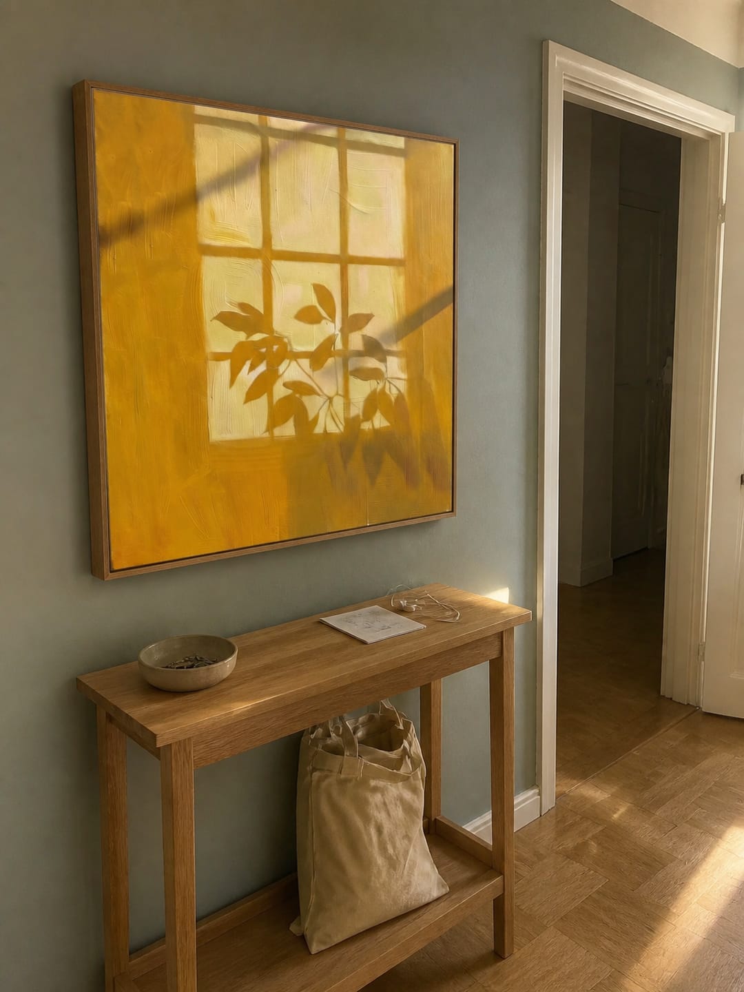 Customer photo review of Expressive Contemporary Art｜Golden Window Silhouette