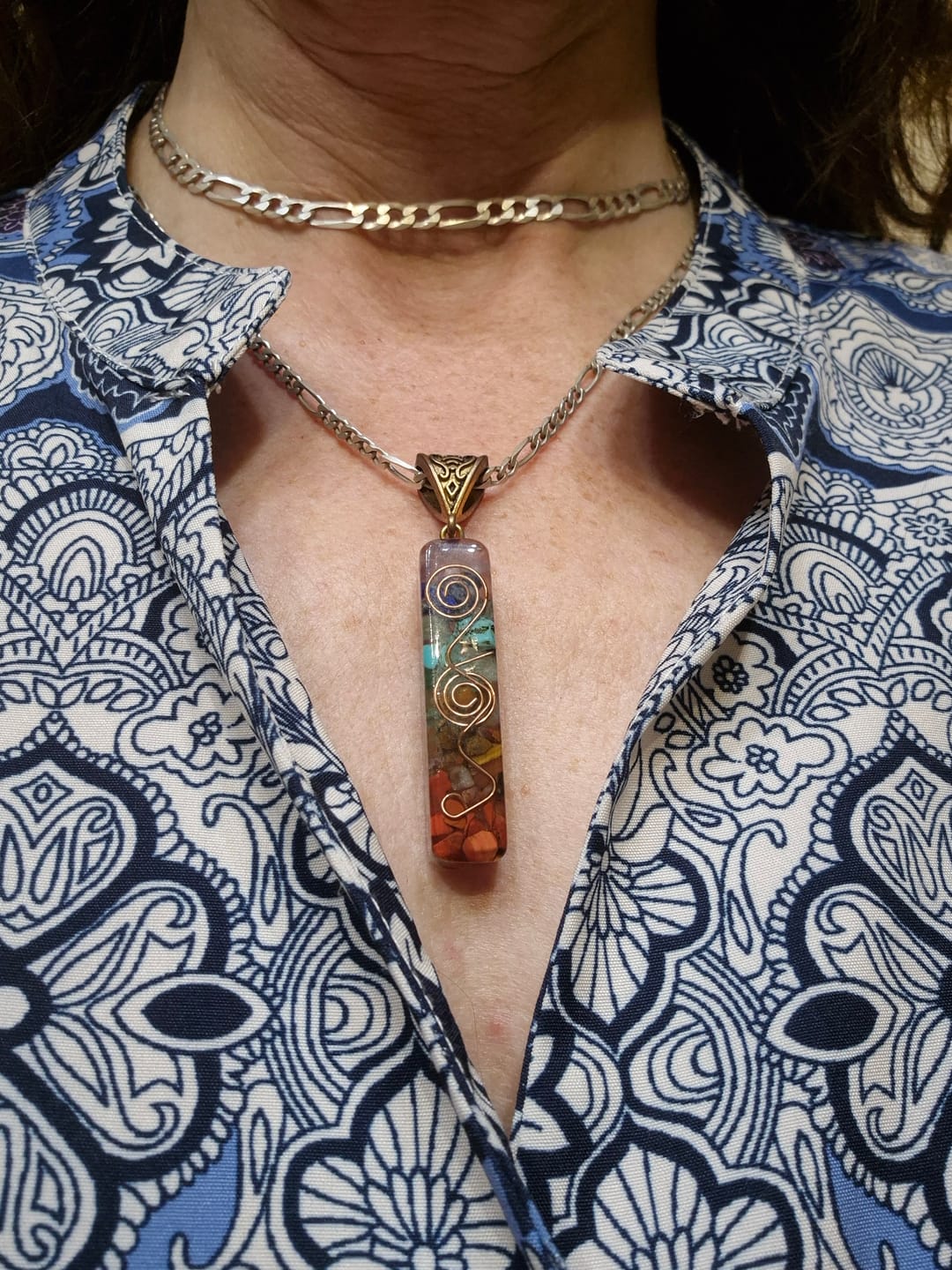 Customer photo review of 7 Chakra Orgonit Halskette