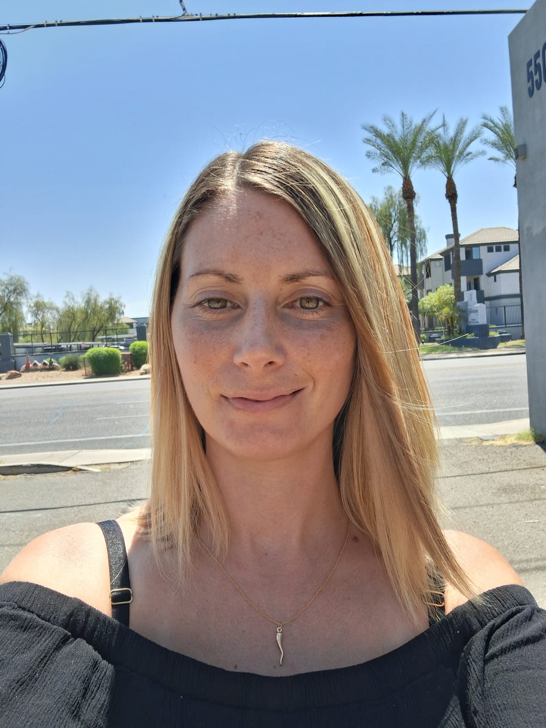 Customer photo review of Italian Horn Necklace