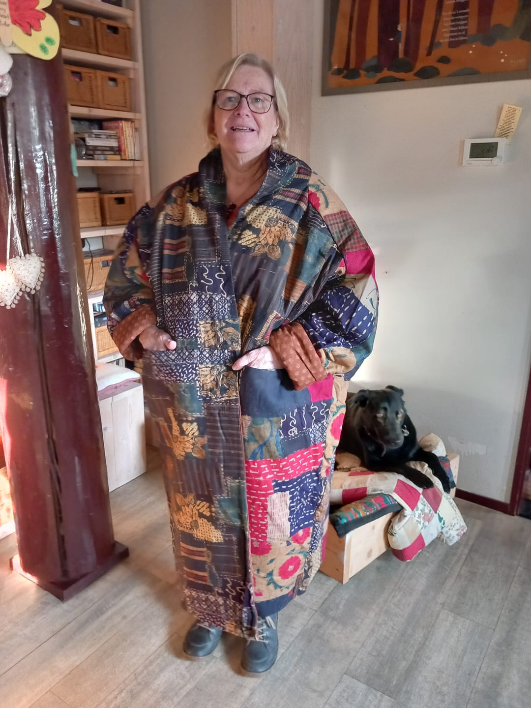 Customer photo review of Plus Size Winter Batwing Sleeve Pocket Coat