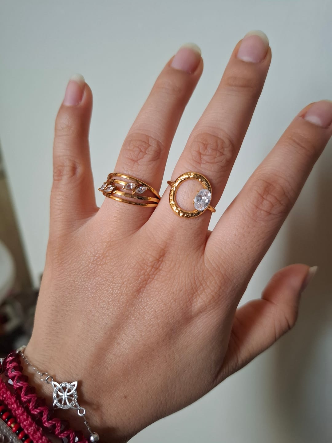 Customer photo review of Anillo Cuatro Lineas Con Zirconias Marquesa