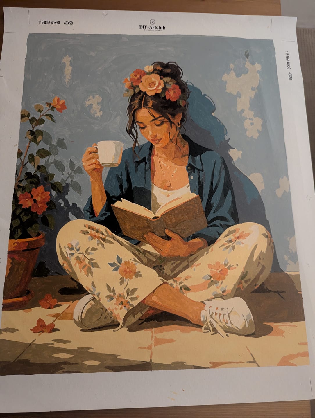 Customer photo review of Floral Escape | Paint by Number