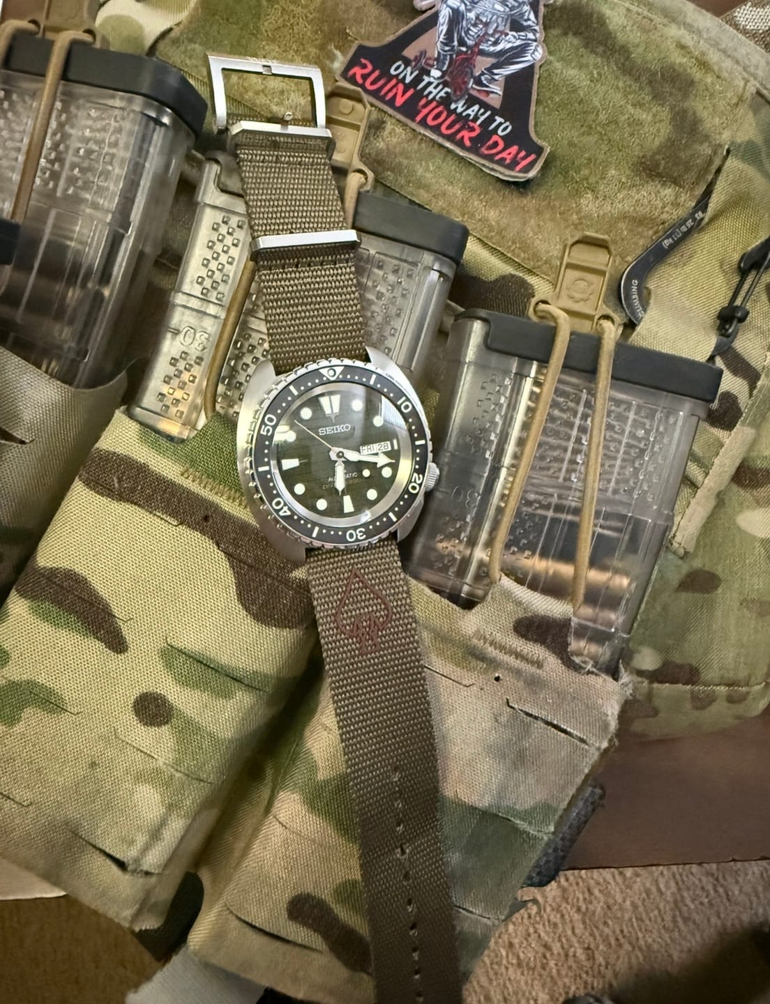Customer photo review of NOFORN Single-Pass Watch Strap