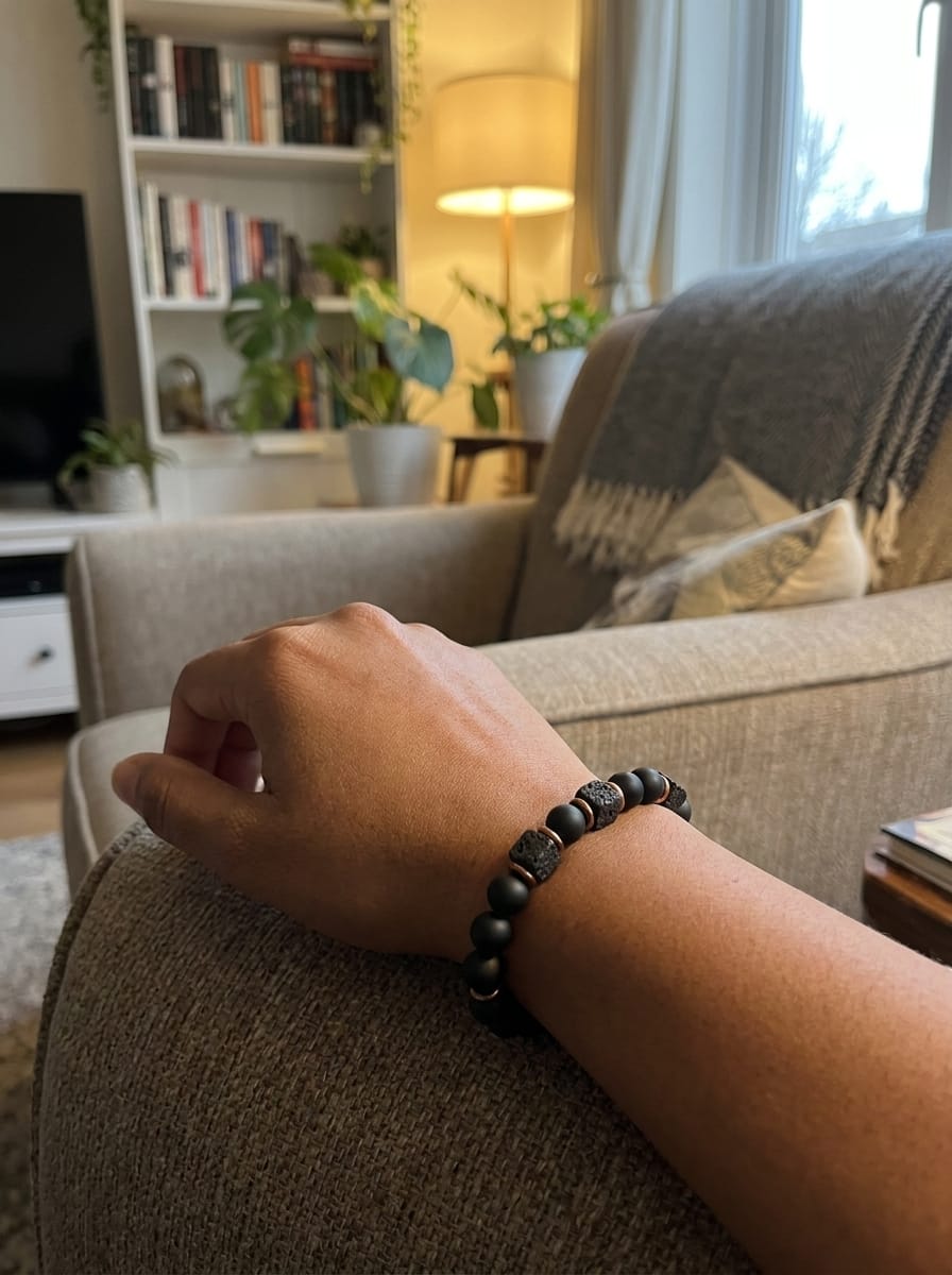 Customer photo review of Volcanic Stone Bracelet