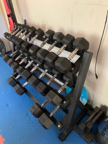 Customer photo review of IRONSIDE Horizontal Dumbbell Storage Rack