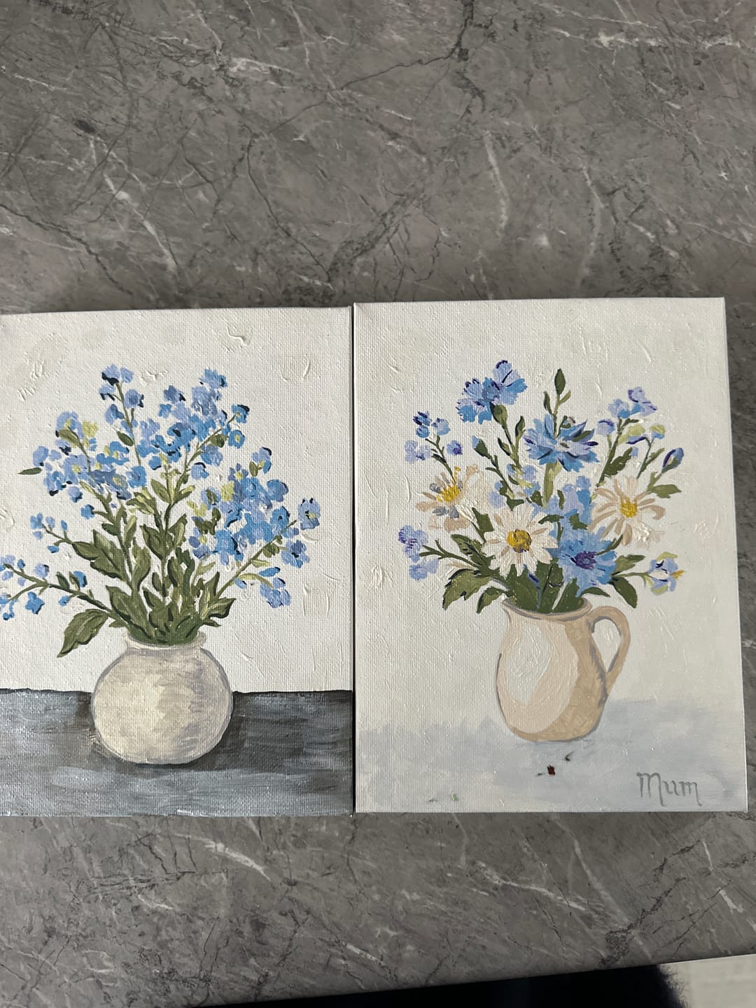 Customer photo review of 6 Mini Paintings - Forget Me Not Set