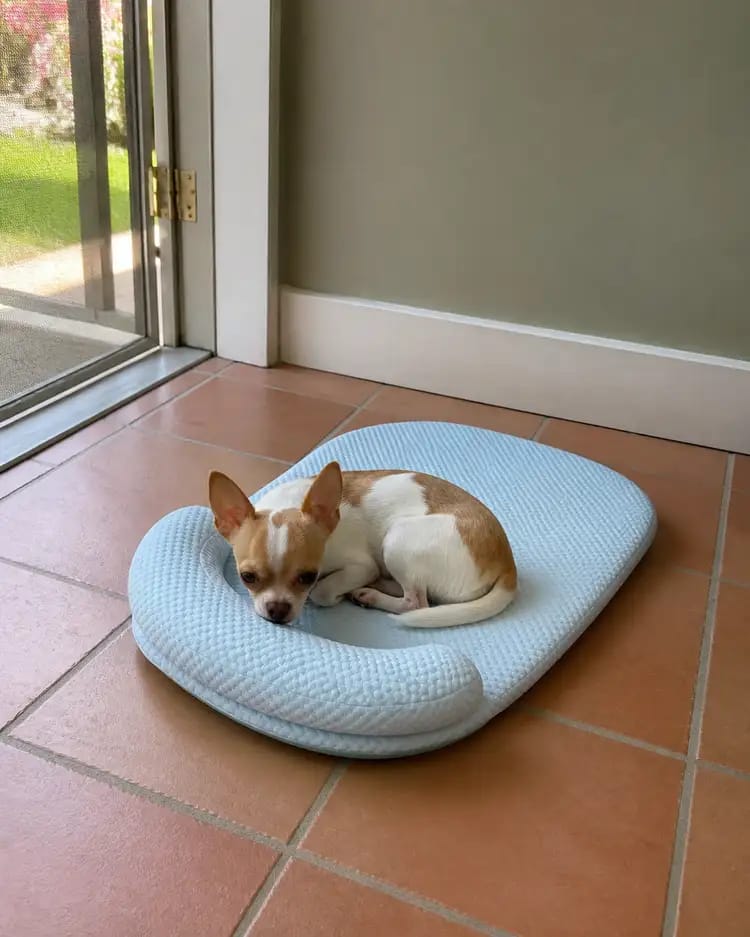 Customer photo review of Chillbuddy Oasis Cooling Pet Bed