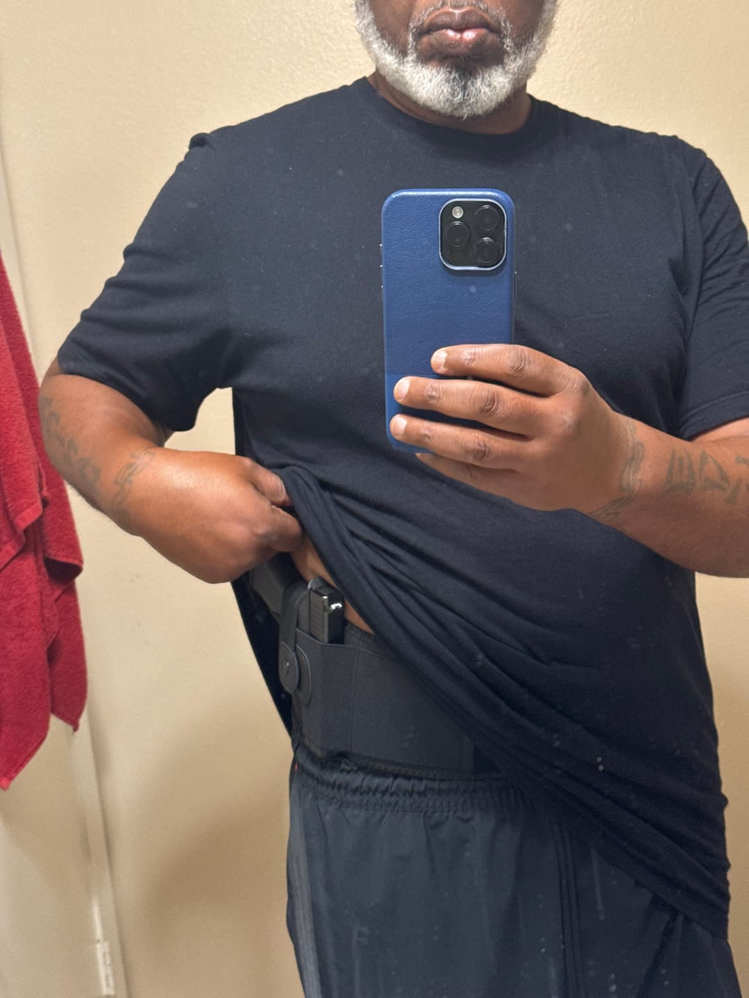 Customer photo review of BravoBelt Belly Band Holster for Concealed Carry - Unisex - Black